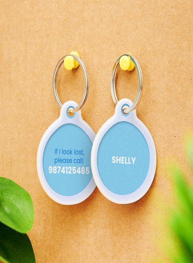 Zooboo Zoomin Personalized Pet Collar Charms with Pet's Name and A Unique Theme, Pet Collar Name Tags for Your Furry Friend Theme - Blue - Image 3